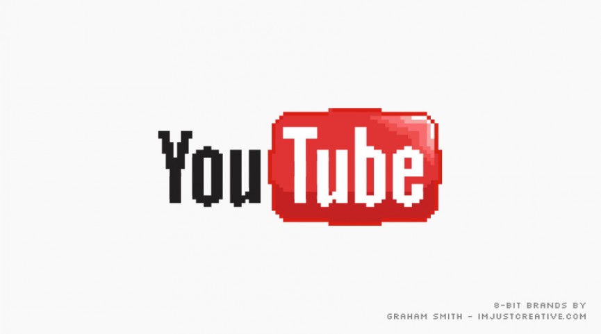 8 bit YouTube Logo von The Logo Smith